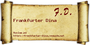 Frankfurter Dina névjegykártya